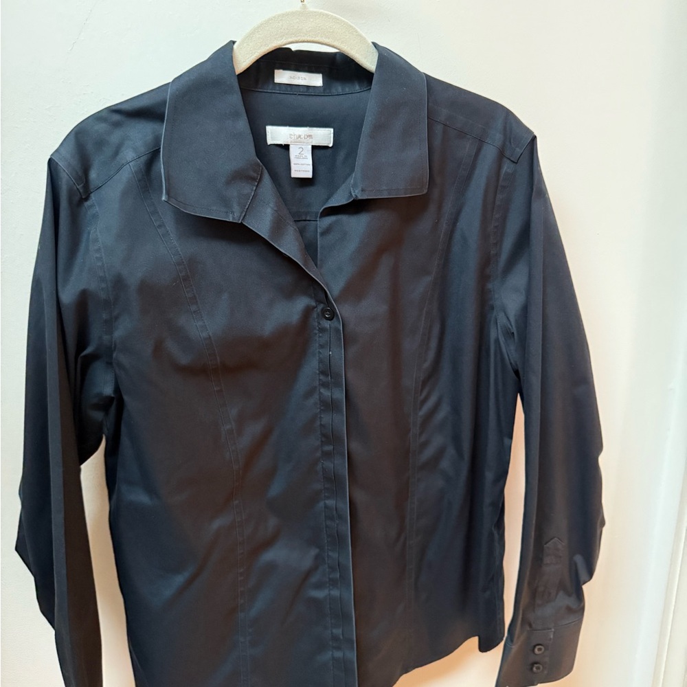 Chico's Midnight Black Cotton Shirt